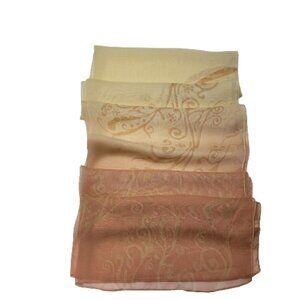 PEACH cream beige light fashion scarf- NWOT